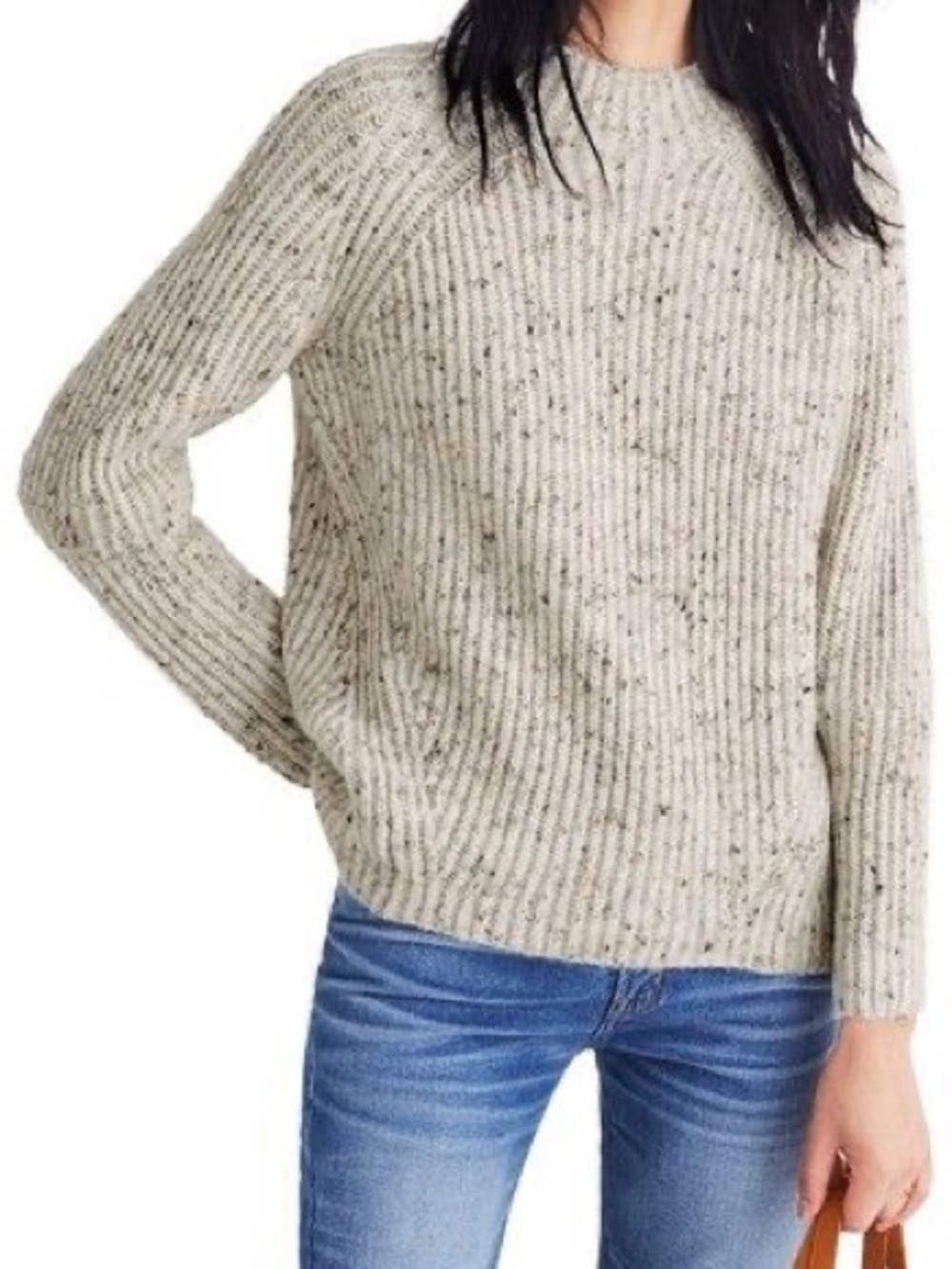 Madewell Donegal Northfield Mockneck Sweater Size M with Matching Beanie Hat
